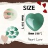 20PCS Green Aventrine Heart Healing Crystals Set Stones Love Shaped Polished Crystal Natural Cute Pocket Thumb Reiki Wholesale Set Gifts Balancing Meditation