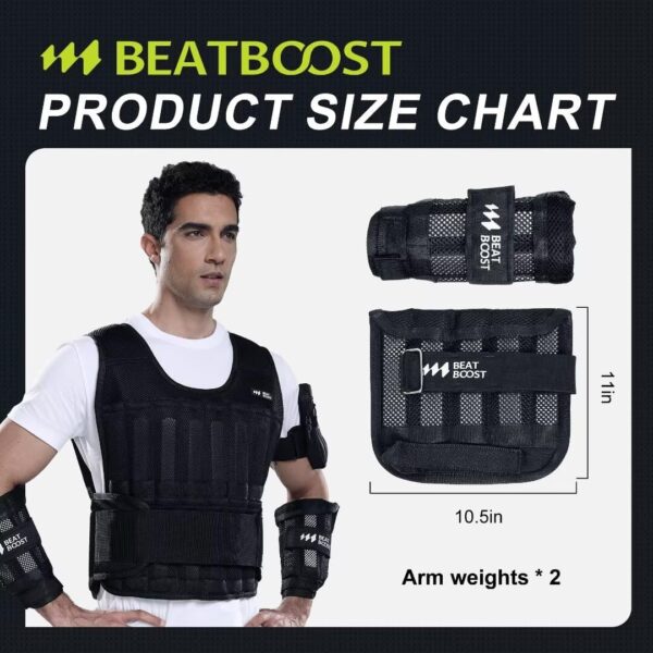 Wrist Weights A Pair of 8 Lbs for Women Men Adjustable BeatBoost Arm Weight Set for Walking Pilates Exercise Workout Gym Aerobics