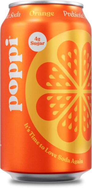 Poppi Orange Prebiotic Soda Single Can, 12 FZ