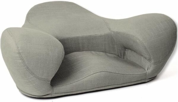 "Ergonimically Correct for the Human Physiology" Zen Yoga Ergonomic Chair Foam Cushion Home or Office (Dove Grey Fabric)