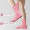 SkiBeaut Pilates Yoga Grips Socks, 4 Pairs Non Slip Skid Women Reformer Hospital Sticky Socks for Elderly Pregnancy Lady