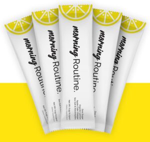 ROUTINE Morning Daily Hydration | Electrolyte Powder Packets with Apple Cider Vinegar, Lemon and Sea Salt | Hydrate Powder, Electrolyte Drink Mix | Keto & Paleo Electrolytes Hydration Powder - 5 ct