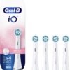 Oral-B iO Gentle Care Electric Toothbrush Head, Twisted & Angled Bristles for Deeper Plaque Removal, Pack of 4 Toothbrush Heads, Suitable for Mailbox, White