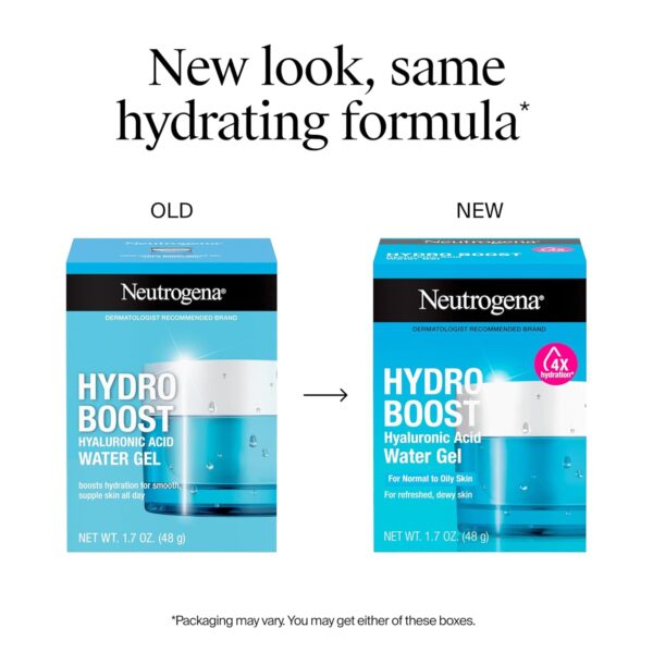 Neutrogena Hydro Boost Water Gel with Signature Fragrance, Hyaluronic Acid Facial Moisturizer for Normal to Oily, Combination Skin, Delivers hydration for Refreshed, Dewy Skin, 1.7 oz