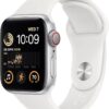 Apple Watch SE (2nd Gen) (GPS + Cellular, 40mm) - Silver Aluminum Case with White Sport Band, M/L (Renewed)