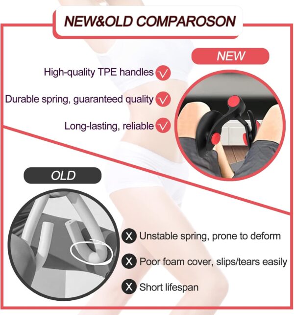 71mfHqebFmL._AC_SL1500_.jpg Thigh Master 35lb Pelvic Floor Muscle Repair Trainer Kegel Inner Thigh Exercise Workout Equipment Pilates for Home Workouts Hip Under Desk Exercise Men Women with Band