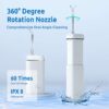 Water Flosser [Mini Cordless Portable] Oral Irrigator Water Teeth Cleaner Pick, Telescopic Water Tank, 3 Modes & IPX7 Waterproof, Home & Travel Water Flossers for Teeth, Braces Bridges Care