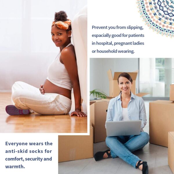 Ozaiic Yoga Socks for Women Non-Slip Grips & Straps, Ideal for Pilates, Pure Barre, Ballet, Dance, Barefoot Workout