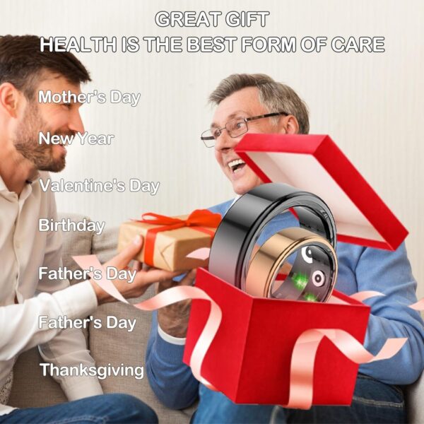 Smart Rings for Men & Women,Bluetooth IP68 Waterproof Fitness Tracker,Sleep Quality Monitor Fitness Step Counting Ring,Great Gift for Women & Men(Black,11#)