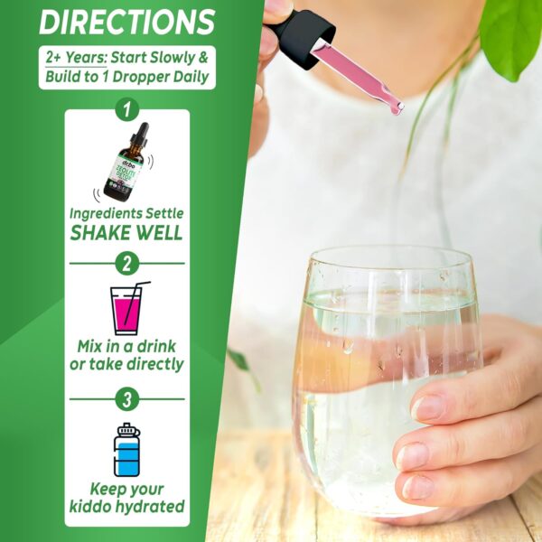 Zeolite Detox for Kids Liquid Drops - Advanced Clinoptilolite with Pure Vitamins B12 & D - Kids Gentle Body Daily Cleanse Focus & Speech Extra Clinoptilolite Zeolite Drops Detox Cleanse Supplement 2oz