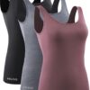 NELEUS Women's 3 Pack Compression Tank Top Support Yoga Bra with Cups Athletic Running Shirts