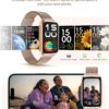 Smart Watch Health Fitness Tracker with 24/7 Heart Rate, Blood Oxygen Sleep Monitor, 110+ Sports Modes, Step Calorie Counter Pedometer IP68 Waterproof (Gold, 1.57)