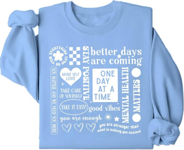 Mental Health Sweatshirt, Mental Health Awareness Supporter Crewneck Sweatshirt For Women Men