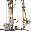 Versatile Power Rack with Cable Pulley System, Power Cage for Strength Training, Bench Press and Pull-Ups