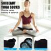 SkiBeaut 6 Pairs Non Slip Men Women Socks Unisex Pilates Man Woman Grips Cushion Socks for Yoga Barre Home & Hospital