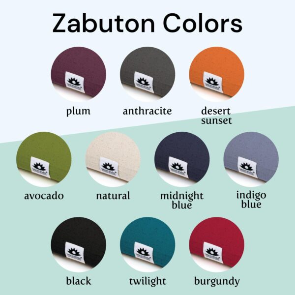 Zabuton, Eclipse line, Buckwheat Filled Meditation Cushion, 23" x 23"