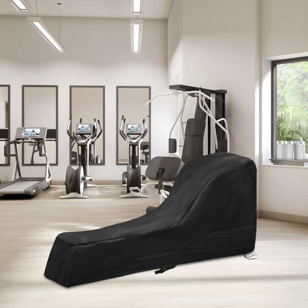 Rowing Machine Cover Fitness Equipment Cover Peotection for Sports Equipment Indoor or Outdoor Use 95" L x 24" W x 40" H Black