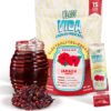 71nLb4fzAhL._AC_SL1500_.jpg Hydration + Energy Sugar-Free Powder Packets Electrolyte Agua Fresca Drink Mix, Caffeine & Theanine Hibiscus 15 Single Serve Sticks Low Calorie, Natural Colors & Flavors