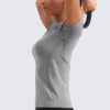 CRZ YOGA Seamless Workout Tops for Women Short Sleeve Athletic Tees Breathable Gym Running Yoga Shirts