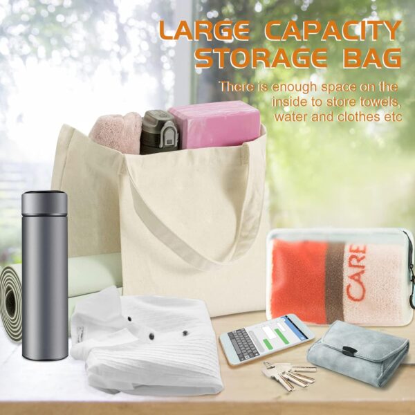 Yoga Bag with Yoga Mat Carrier, Pilates Tote Bag and Yoga Block for Women, Canvas Shoulder Bag with Pocket for Gym, Office, Travel, Beach, Workout, Sports, Fits All Your Stuff Yoga Mat Holder