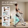 UMAY Squat Machine for Home, Foldable Exercise Equipment, Squat Rowing Machine with 5-Level Adjustable Seat