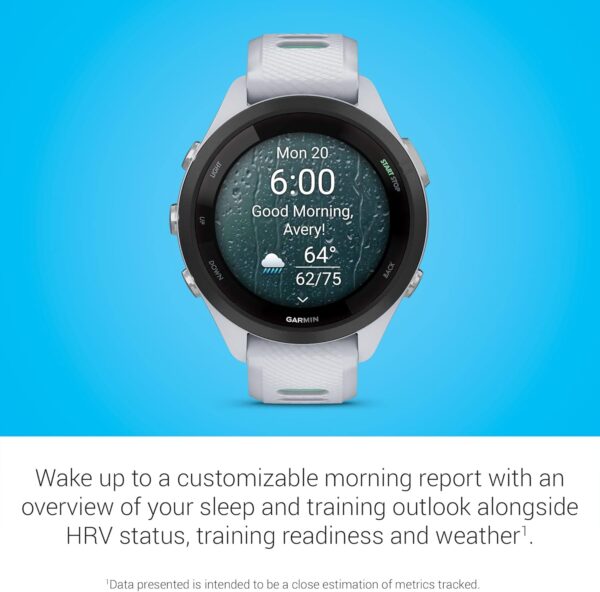 Garmin Forerunner 265S Advanced Multisport Touchscreen Smartwatch, Whitestone | Heart Rate Monitor, Training Stats, Daily Suggested Workouts, Up to 15 Day Battery Life with Signature Gift Bundle