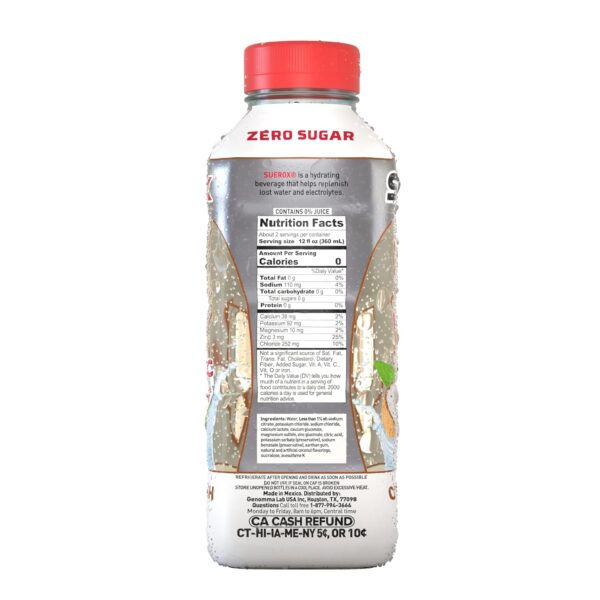 SueroX Zero Sugar Electrolyte Drink for Hydration and Recovery, Unique Blend of Electrolytes & 8 Ions, Zero Calorie Sports Drink, 21.3 Fl Oz, Tropical Pack, 12 Count