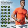 TOZO S2 44mm Smart Watch Alexa Built-in Fitness Tracker with Heart Rate and Blood Oxygen Monitor,Sleep Monitor 5ATM Waterproof HD Touchscreen for Men Women Compatible with iPhone&Android Space Gray