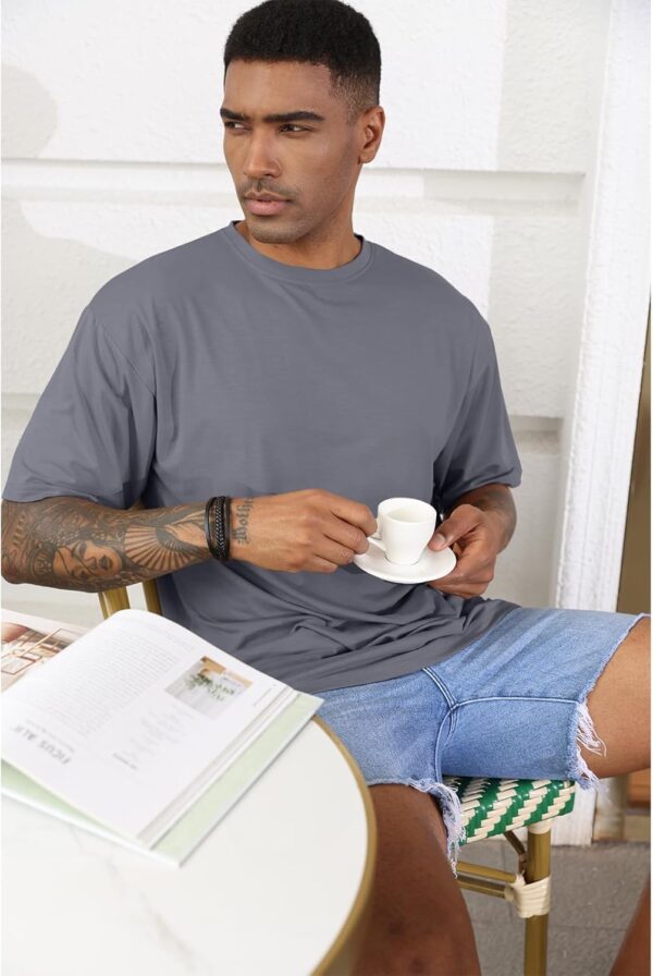 Men's Loose Fit Athletic T-Shirts Lightweight Quick Dry Short Tshirts Crew Neck Outdoor Workout Tops