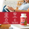 Health Plus Super Colon Cleanse Night Formula Digestive Support | Constipation Relief to Reduce Bloating with Probiotics and Valerian Root for Sleep | More than 1 Cleanse, 60 Capsules