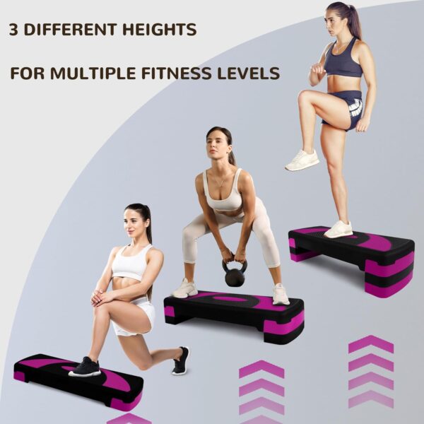 71nvSpX8XNL._AC_SL1500_.jpg BalanceFrom Aerobic Exercise Step Platform with Raisers, Home & Gym Workout Stepper