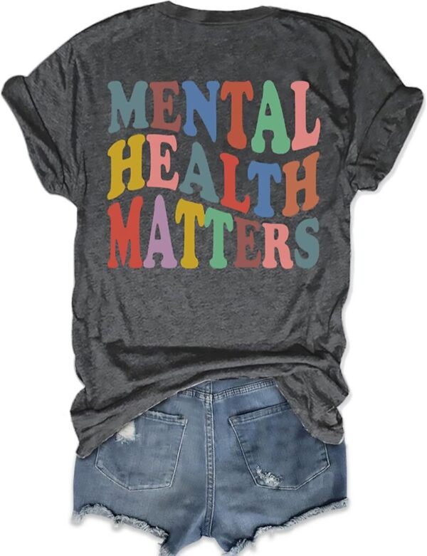 Be Kind Shirt Mental Health Matters Women Tee Kindness Inspirational Teacher Shirts Smile Graphic Tees Tops