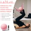 Pilates Ball Resistance Bands Pilates Socks Sets, Loop Exercise Bands 5 Levels, Small Pilates Ball 9 Inch, Non Slip Socks Grips Yoga Kit for Home Workouts