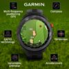 Wearable4U - Garmin Approach S70: Ceramic 47 mm Golf Smartwatch|1.4" AMOLED Display Up to 16 Days Battery Life, Multisport GPS Premium Watch w/ 43K+ Golf maps & Gift Bundle