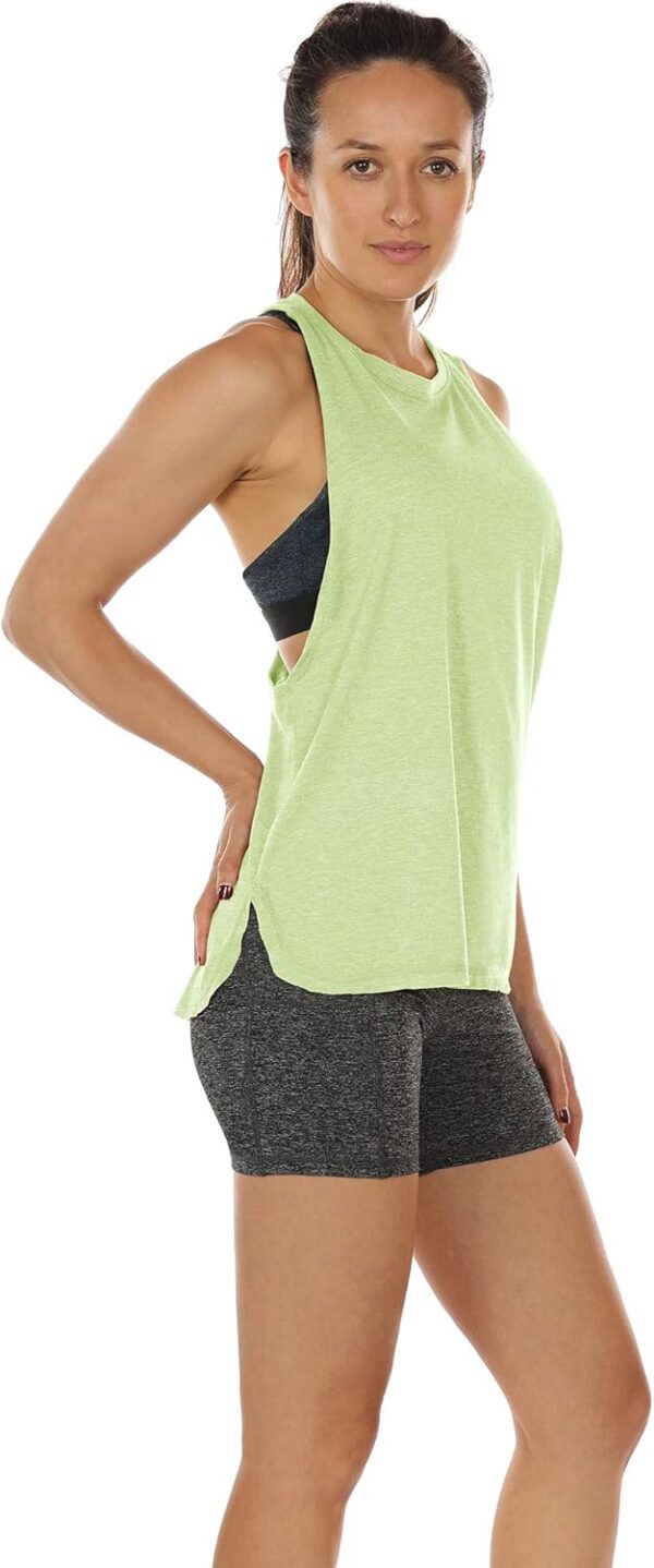 icyzone Women's Racerback High Neck Workout Athletic Yoga Muscle Tank Tops