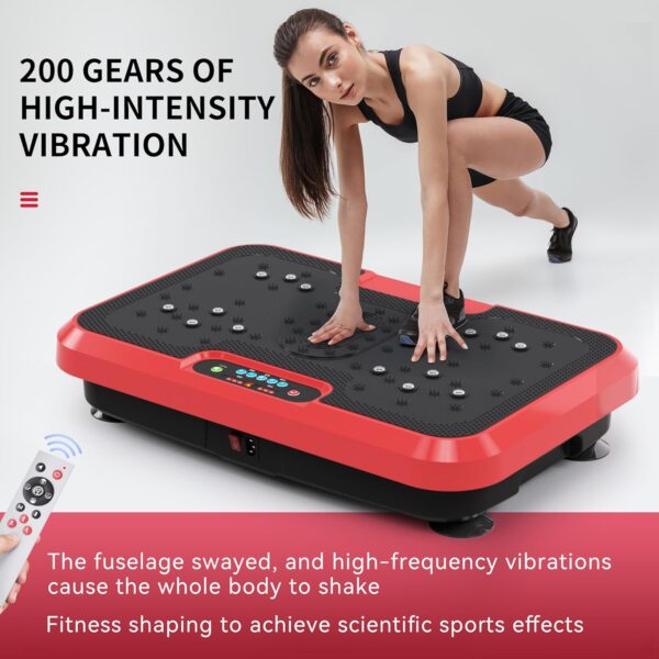 BZK Vibration Plate Exercise Machine, Pro Waver Vibration Plate Platform for Lymphatic Drainage, Helps Weight Loss Shaping Toning & Wellness, Whole Body Shake Workout Equipment for Home Gym