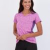 Real Essentials 5 Pack: Women's Short Sleeve V-Neck Activewear T-Shirt Dry-Fit Wicking Yoga Top (Available in Plus)