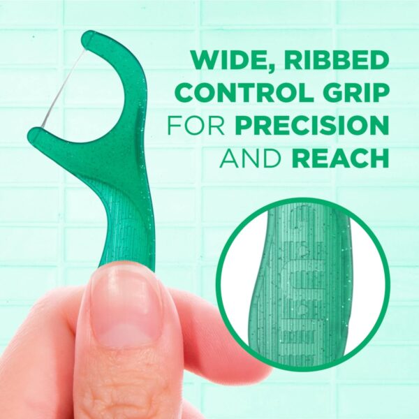 GUM Professional Clean Floss Picks - Extra Strong Shred-Resistant Floss, Easy Grip Handle - Dental Flossers for Adults - Fresh Mint Flavor, 150ct