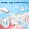 Water Flosser for Teeth, 300ML Cordless Oral Irrigator Rechargeable Dental Flosser Teeth Picks with 5 Modes 5 Jet Tips,IPX7 Waterproof Teeth Cleaner for Braces Gum Care, Home Travel Use