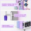 Mythinglogic Yoga Mat Storage Racks,Home Gym Storage Rack for Dumbbells Kettlebells Foam Roller, Yoga Strap and Resistance Bands, Workout Equipment Storage Organizer With Hooks and Wheels