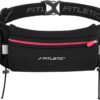 Fitletic - Ultimate II Running Pouch with Gels, Runners Pouch, Running Waist Belt with Gel Loops, Exterior Pocket, Inner Pocket, and Integrated Bib Toggles, Running Accessories