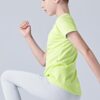 4 Pack: Youth Girls Athletic Shirts, Short Sleeve Dry Fit Apparel Tech Tshirts, Sports Activewear for Kids Teens