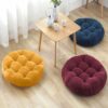 Meditation Floor Pillow Large Floor Seat Pillows Cushion for Adults Round Pillow Corduroy Round Floor Cushions for Living Room Tatami Yoga,Sky Blue,16.5x16.5 Inch