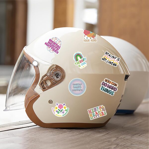 100pcs Mental Health Stickers for Water Bottle, Mental Health Matters Awareness Therapist Waterproof Vinyl Decal for Kids Adult Girl Laptop Skateboard Phone Notebook Guitar(Positive Affirmation)