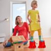 IROO Balancing Stilts for Kids, 4 Pairs Walking Stilts Monster Feet for Balance and Coordination, Toys for Girls & Boys for Age 4-10 Years Old Indoor or Outdoor Play (8 Stilts Total)