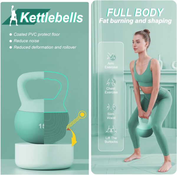 SogesPower Soft Kettlebells,Iron Sand Filled Weights Strength Training Kettlebells,Shock-Proof Weights and Wide-Grip Handle,Fitness Soft Kettlebells for Women Men Children,Home Gym Kettlebells