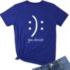 BLACKMYTH Women's T-Shirts Cotton Funny Graphic Design Casual Short Sleeve Top Tees
