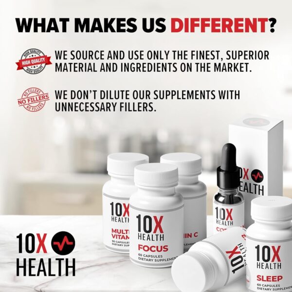 10X Health Berberine Supplement 500mg - Contains Dihydroberberine Supplement for Better Absorption - Supports Cardiovascular & Gut Health Supplements for Women & Men - 30 Capsules