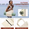 Yoga Bag with Yoga Mat Carrier, Pilates Tote Bag and Yoga Block for Women, Canvas Shoulder Bag with Pocket for Gym, Office, Travel, Beach, Workout, Sports, Fits All Your Stuff Yoga Mat Holder