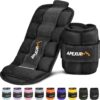 APEXUP 10lbs/Pair Adjustable Ankle Weights for Women and Men, Modularized Leg Weight Straps for Yoga, Walking, Running, Aerobics, Gym